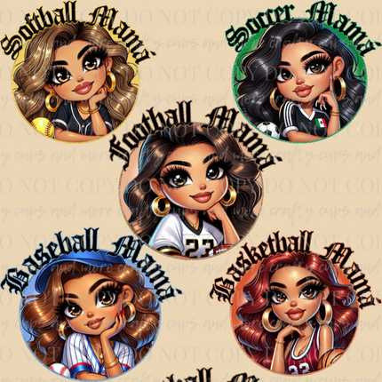 Sports Mom, Mama, Game Day, DTF Transfer, Baseball, Football, Basket ball Mom