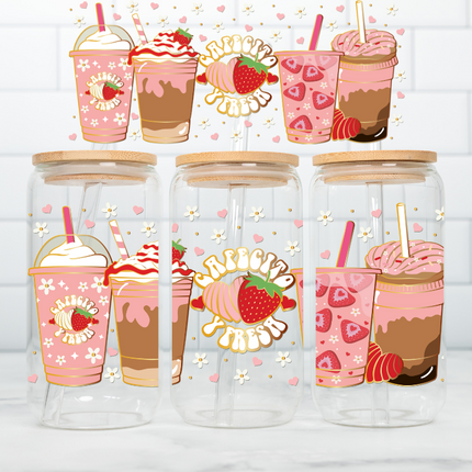 Cafecito y Fresa, UV Wrap, Cafecito & Chisme, Conchas, Pan Dulce, Strawberry