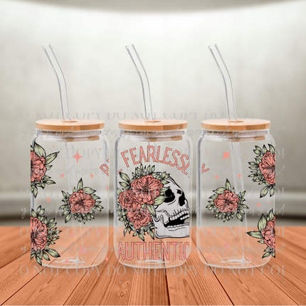 Be Fearlessly Authentic, UV Wrap, Skull, Floral