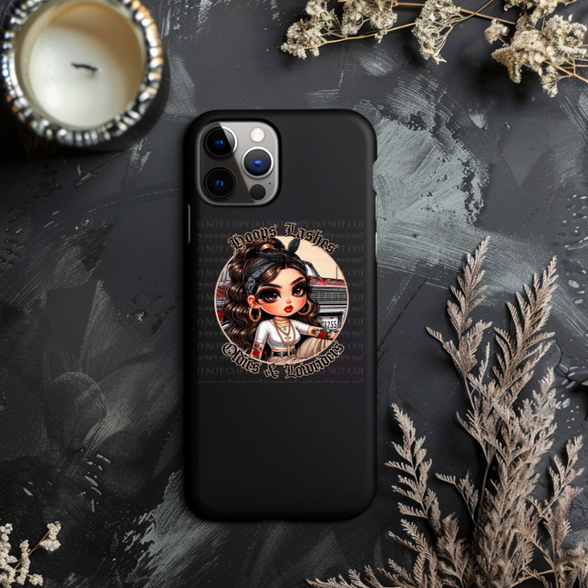 Hoops Lashes Oldies & Lowriders, UV Sticker, Decal, Cholas