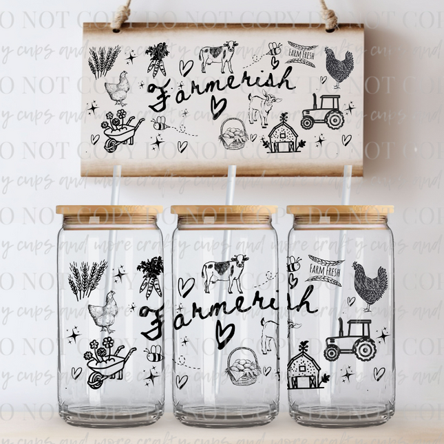 Farmerish, UV Cup Wrap, Farmer, Chicken Mom, Farmer Mom, Libby Cup Wrap