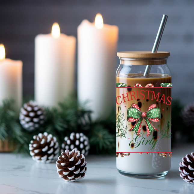 Christmas Girly,UV Wrap, Holidays, Coquette Christmas Bow, Tis the Season