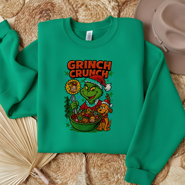 Grinch Crunch, Santa Crunch, Holidays, DTF Transfer, Christmas, Funny