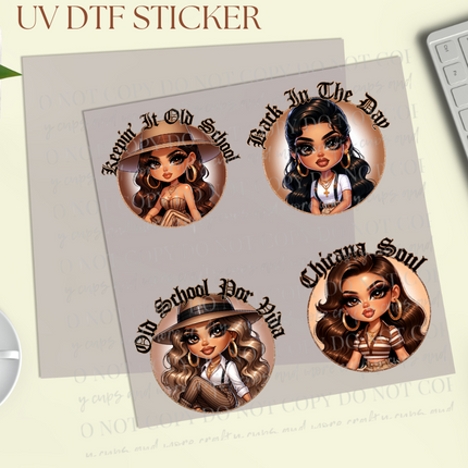Chicana Sticker, Lowrider, Latina, Chicana Soul, UV DTF, POR VIDA