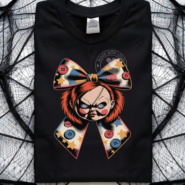 Chucky Halloween Bow DTF Transfer