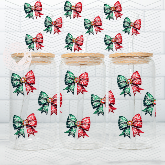 Portuguese, Azores, Flag,Coquette Bow, UV Cup Wrap, Portal