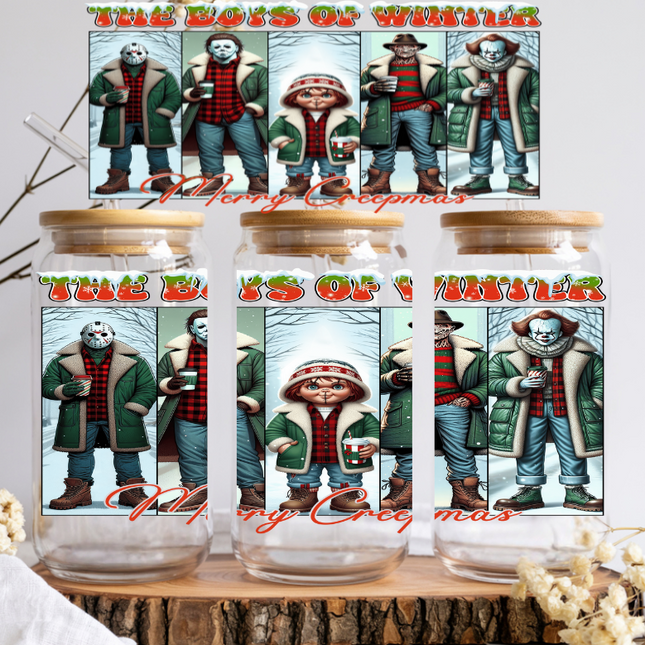 Boys of Winter, UV Cup Wrap, Creepy Christmas, Serial Killer