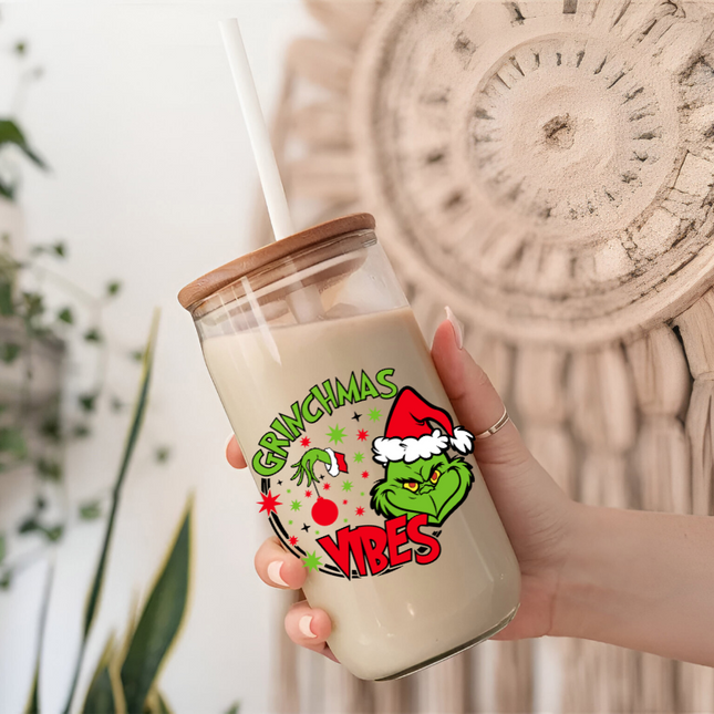 Grinchmas Vibes, UV Decal, Christmas