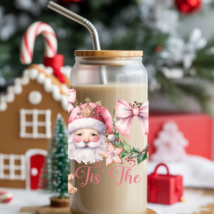 Pink Christmas, Santa, UV Cup Wraps, Tis the Season