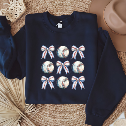 Baseball Mom, Baseball Bow, Coquette Bow, Game Season, DTF Transfer