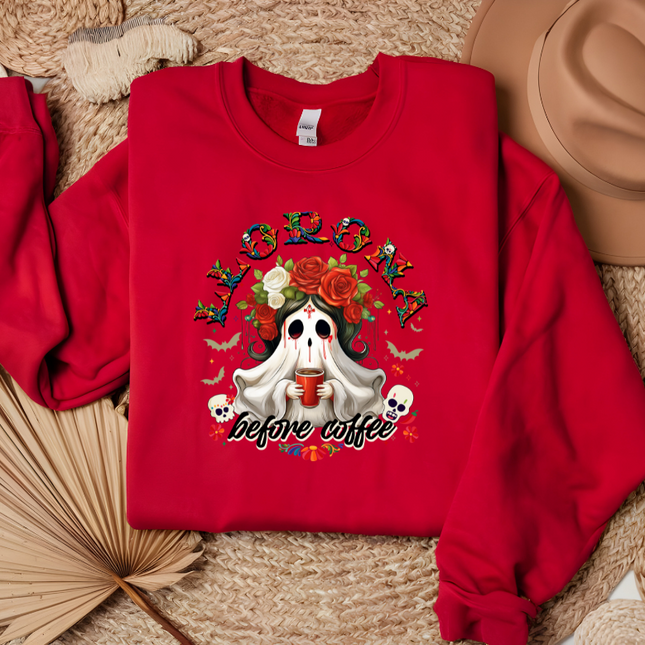 Llorona Before Coffee, DTF Transfer, Espooky Season, Mexican Halloween