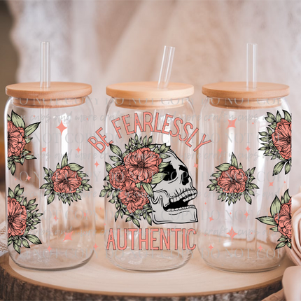 Be Fearlessly Authentic, UV Wrap, Skull, Floral