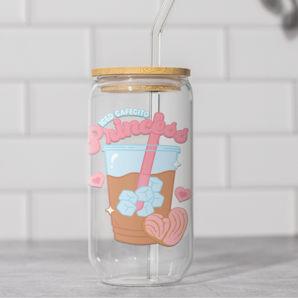 Iced Cafecito Princess, UV Decal, Pan Dulce, Conchas, Pink, Girly