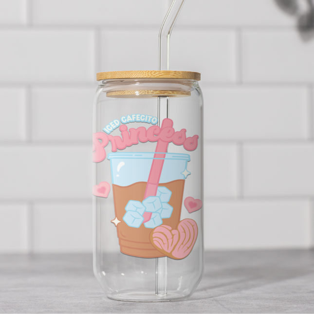 Iced Cafecito Princess, UV Decal, Pan Dulce, Conchas, Pink, Girly