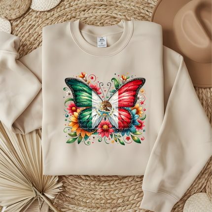 Mexico Butterly, Mexico Flag,DTF Transfer