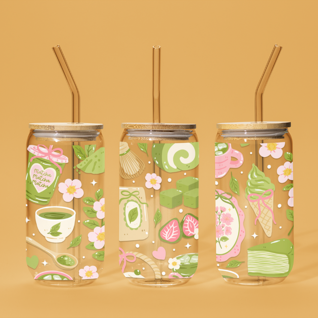 Matcha Girly, Pastel, UV Wrap, Matcha Lovers, Girly Aesthetic