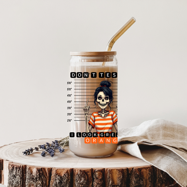 Don't Test me, UV Wrap, Sarcastic, Skeleton, Funny