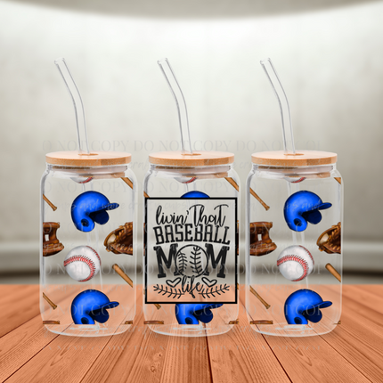 Baseball Mom, Cup Wrap, UV DTF Wrap, Game Day, Baseball Mom Life, UV Decal, Sticker