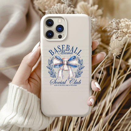 Baseball Mama Social Club, Baseball, Mom, Sticker, Decal, Game Day