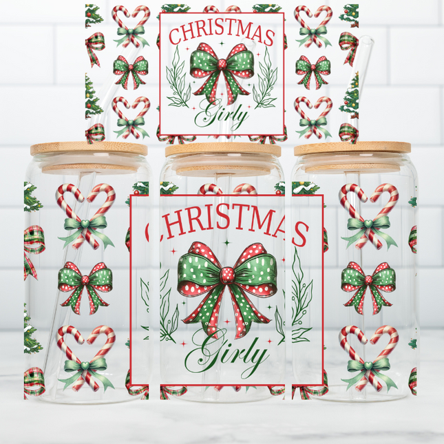 Christmas Girly,UV Wrap, Holidays, Coquette Christmas Bow, Tis the Season