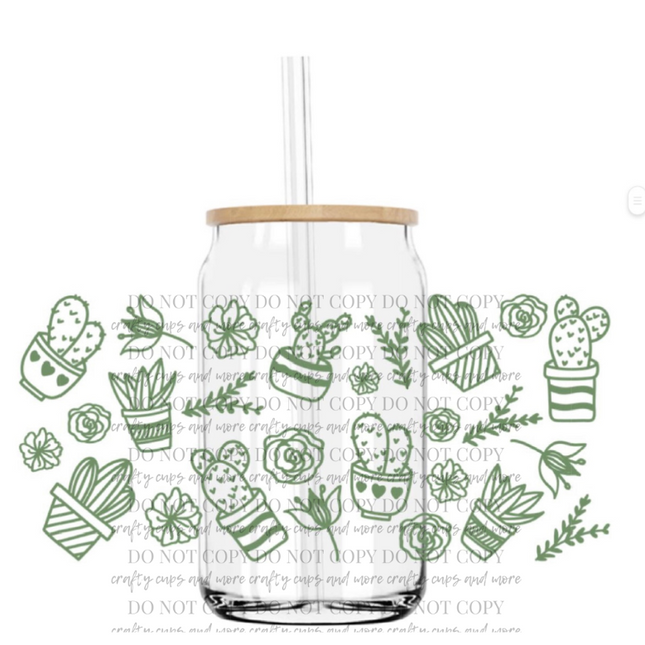 Succulents-UV DTF Wrap