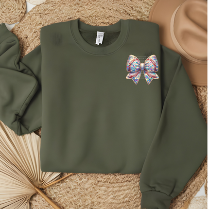 Baseball Coquette Bow, Sequin Bow, Baseball Mom, Game Day