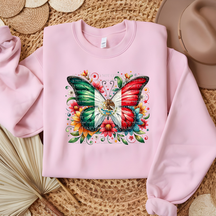 Mexico Butterly, Mexico Flag,DTF Transfer