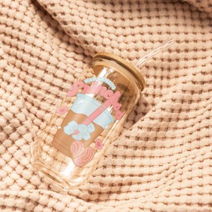 Iced Cafecito Princess, UV Decal, Pan Dulce, Conchas, Pink, Girly