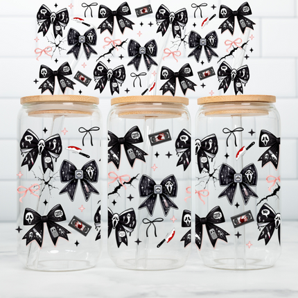 Ghost Inspired, Horror, UV Wrap, Coquette Bow