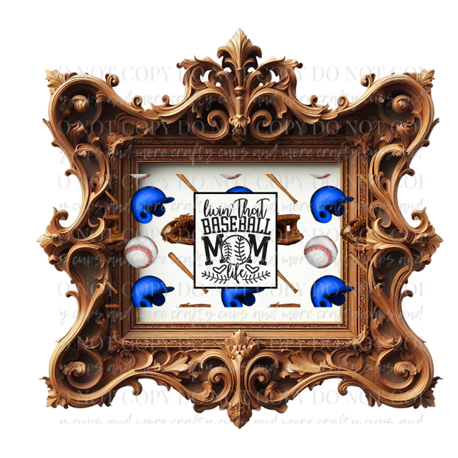 Baseball Mom, Cup Wrap, UV DTF Wrap, Game Day, Baseball Mom Life, UV Decal, Sticker