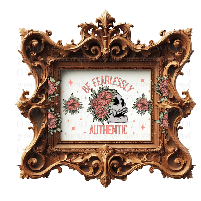 Be Fearlessly Authentic, UV Wrap, Skull, Floral