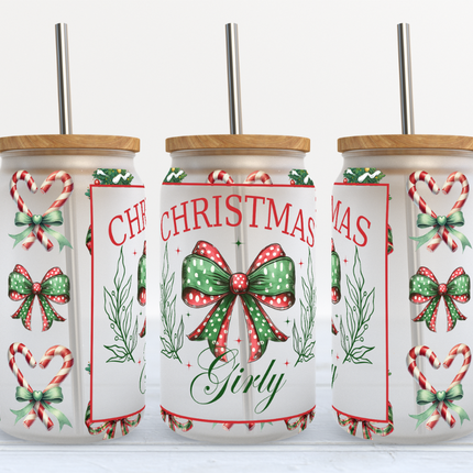 Christmas Girly,UV Wrap, Holidays, Coquette Christmas Bow, Tis the Season