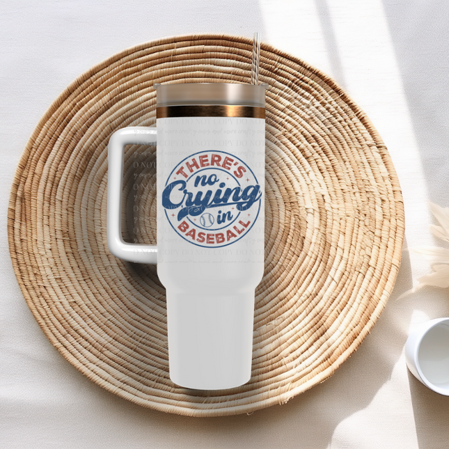 No Crying in Baseball, Game Day, Baseball Mom, UV DTF Sticker