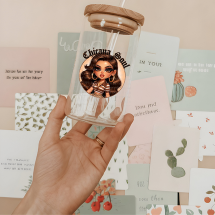 Chicana Sticker, Lowrider, Latina, Chicana Soul, UV DTF, POR VIDA