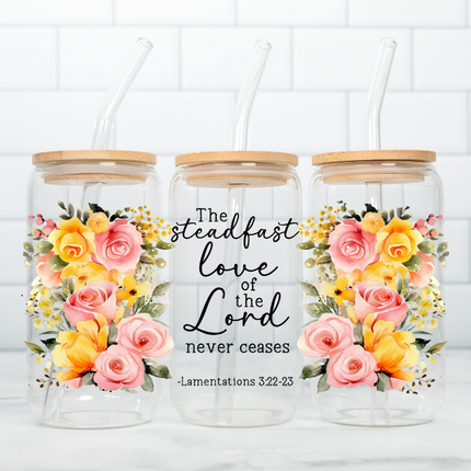 Bible Verse, UV Cup Wraps, Faith, Religious, Floral