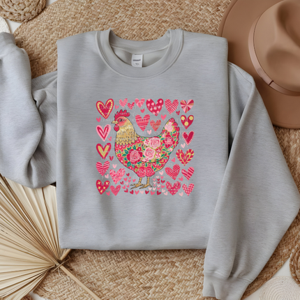 Floral Rooster, Hearts, Country, BOHO, DTF Transfer