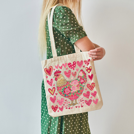 Floral Rooster, Hearts, Country, BOHO, DTF Transfer