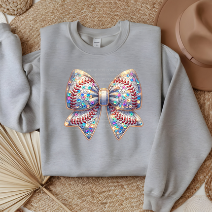 Baseball Coquette Bow, Sequin Bow, Baseball Mom, Game Day