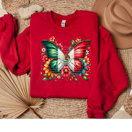 Mexico Butterly, Mexico Flag,DTF Transfer
