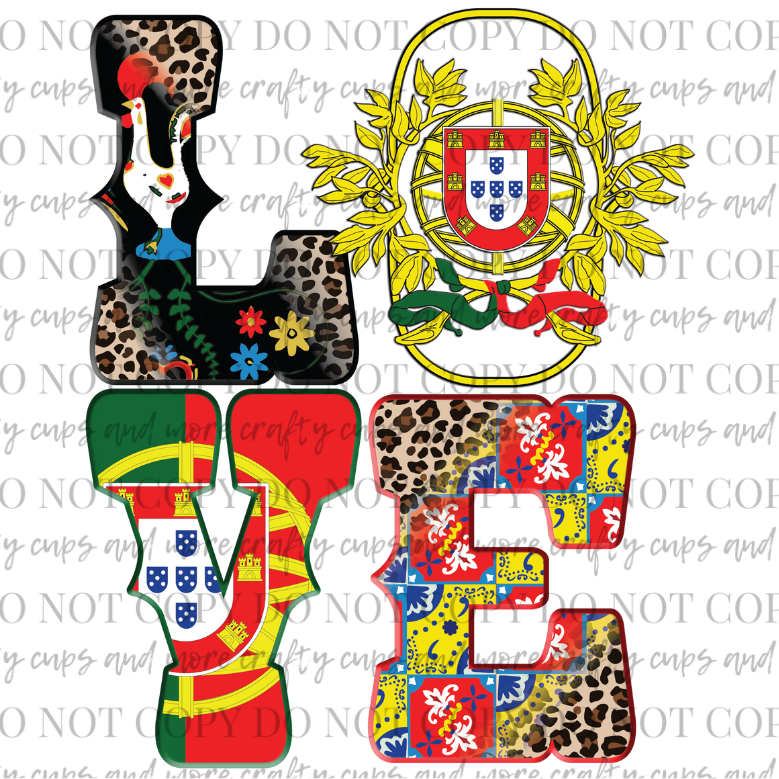 Love, Portuguese, DTF Transfer