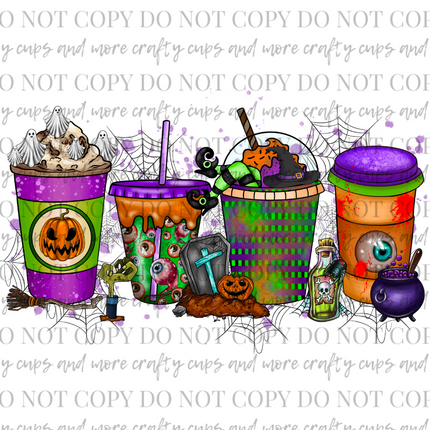 Halloween Coffee, Sublimation Transfer