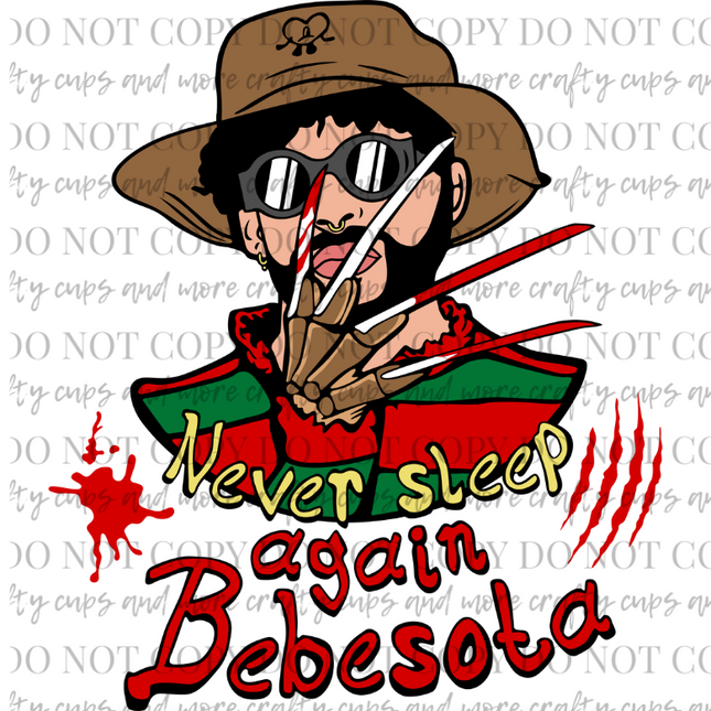 Bad Bunny, Freddy, Sublimation Transfer