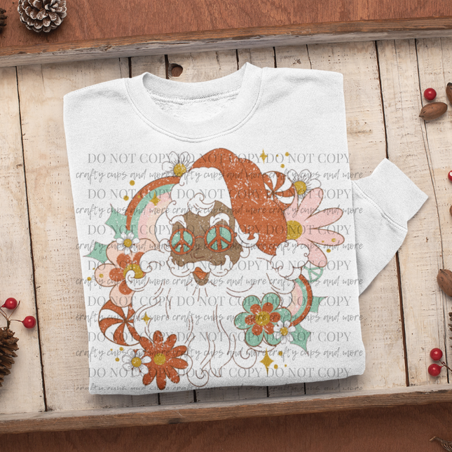 Retro Santa, Groovy, Sublimation Tranfser
