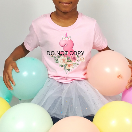 Floral Unicorn Birthday PNG Bundle