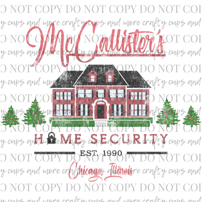 Home Alone, Sublimation Transfer