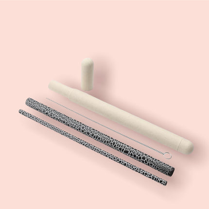 Modern design metal straws/straight (4 piece set)