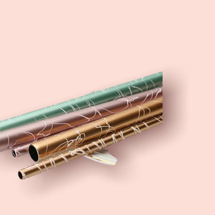 Modern design metal straws/straight (4 piece set)