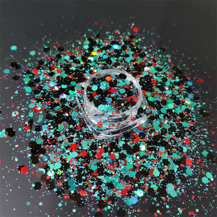 Teal & Black Chunky Glitter (2oz)