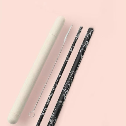 Modern design metal straws/straight (4 piece set)