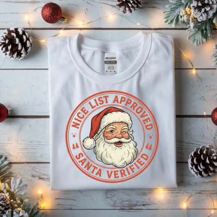 Nice List Approved, Santa, DTF Transfer